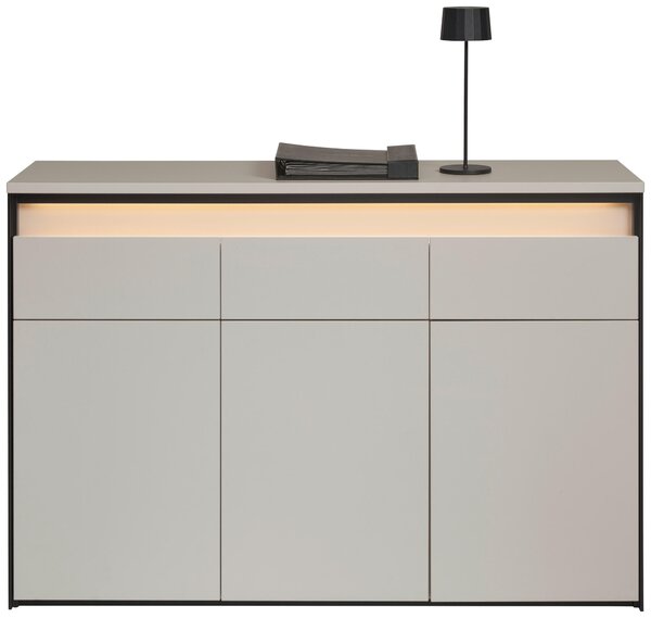 ŠIROKÁ KOMODA, černá, béžová, 130/88/38 cm Voleo - Online Only komody, Online Only