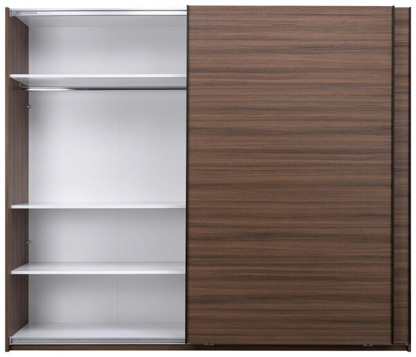 ŠATNÍ SKŘÍŇ S POSUVNÝMI DVEŘM, barvy vlašských ořechů, 250/211,5/61,5 cm P & B - Šatní skříně, Online Only