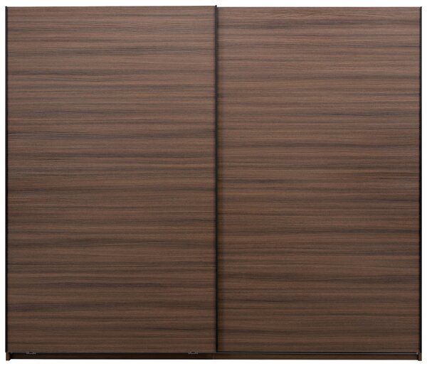 ŠATNÍ SKŘÍŇ S POSUVNÝMI DVEŘM, barvy vlašských ořechů, 250/211,5/61,5 cm P & B - Šatní skříně, Online Only