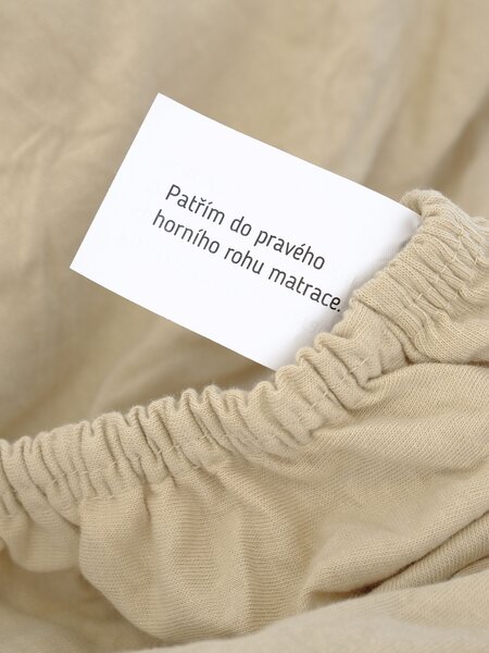MK Lůžkoviny Jersey prostěradlo do postýlky Classic 60 x 120 cm – béžová