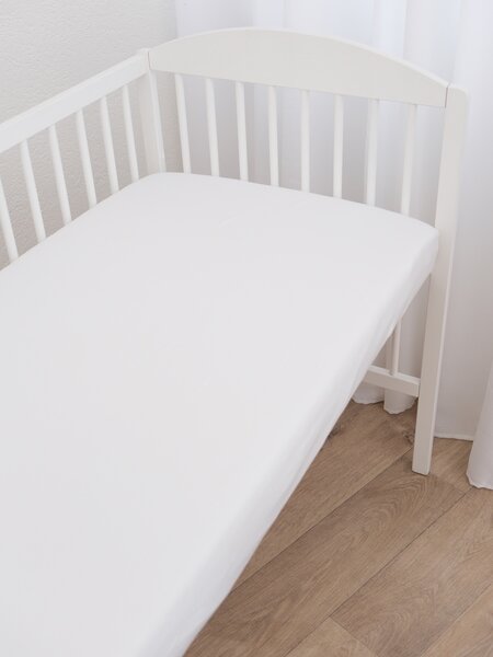 MK Lůžkoviny Jersey prostěradlo do postýlky Classic 60 x 120 cm – bílá