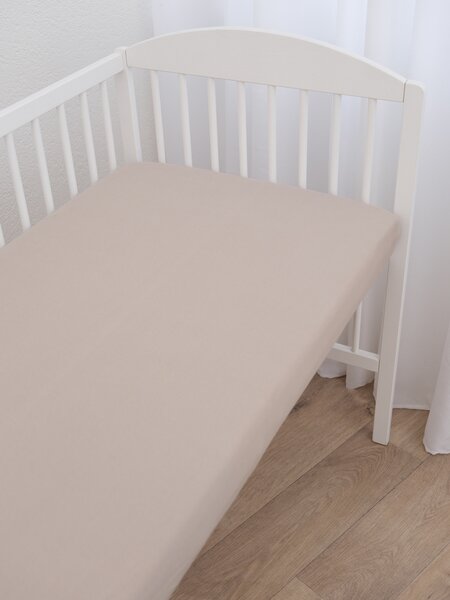 MK Lůžkoviny Jersey prostěradlo do postýlky Classic 60 x 120 cm – cappuccino