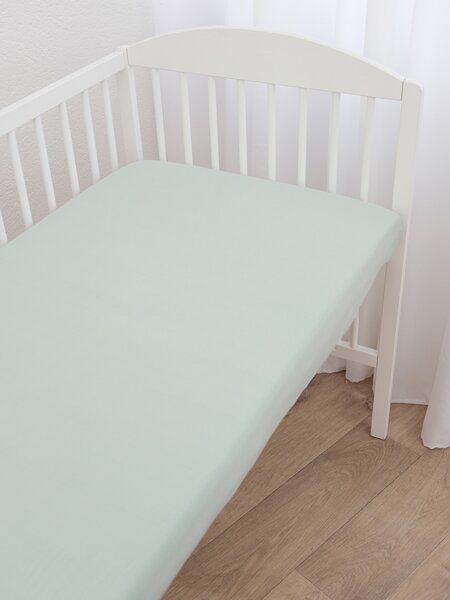 MK Lůžkoviny Jersey prostěradlo do postýlky Classic 60 x 120 cm – mátová
