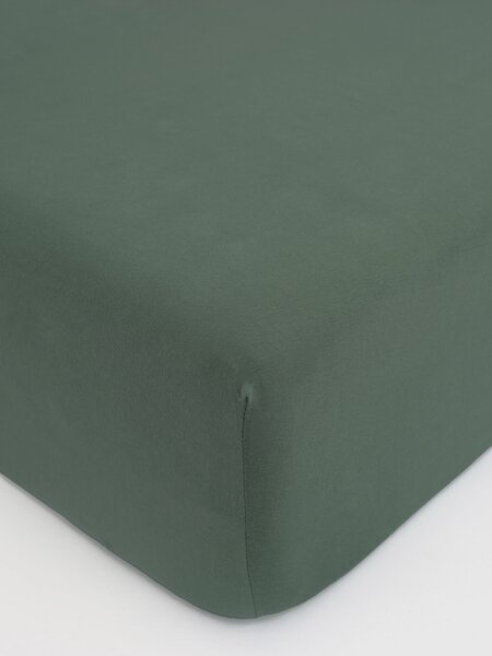 MK Lůžkoviny Jersey prostěradlo do postýlky Classic 70 × 140 cm - olivová