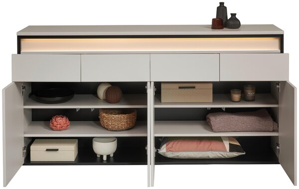 ŠIROKÁ KOMODA, černá, béžová, 174/88/38 cm Voleo - Online Only komody, Online Only