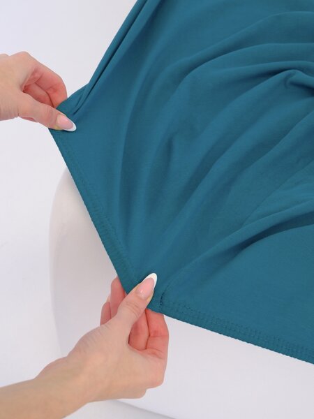 MK Lůžkoviny Jersey prostěradlo Classic 120 × 200 cm - petrolejová
