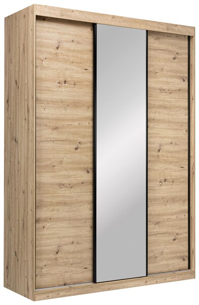ŠATNÍ SKŘÍŇ S POSUVNÝMI DVEŘM, dub artisan, 150/215/59,5 cm P & B - Šatní skříně, Online Only