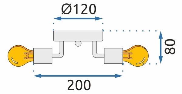 TooLight Kovové stropní svítidlo APP704-3C zlaté
