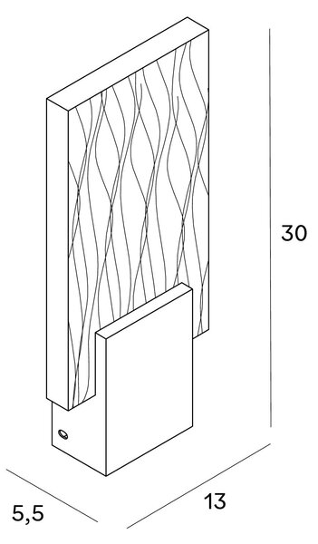 MaxLight Vetro nástěnné svítidlo 1x3 W černá W0361