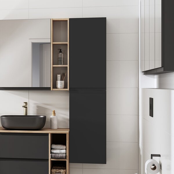 Cersanit Moduo skříňka 40x14.1x80 cm boční závěsná antracitová S590-073-DSM