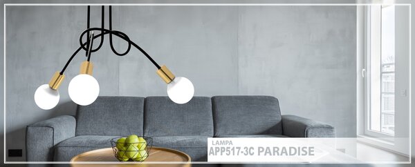 TooLight Závěsný lustr PARADISE 60 cm černý