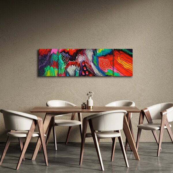Obraz abstraktní - barvy (170x50 cm)