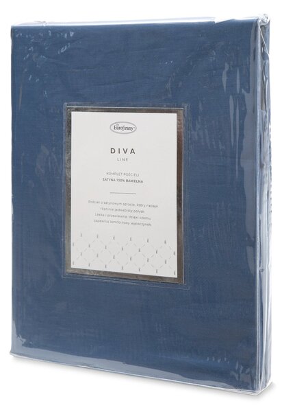SATÉNOVÉ POVLEČENÍ DINA 200X220 CM, 2 KS 70X80 CM TMAVĚMODRÉ