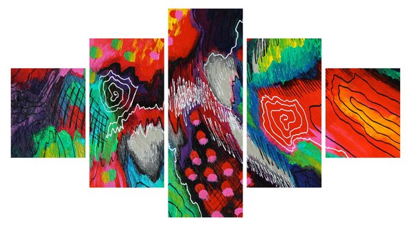 Obraz abstraktní - barvy (125x70 cm)