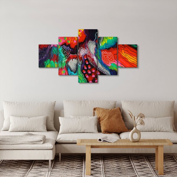 Obraz abstraktní - barvy (125x70 cm)