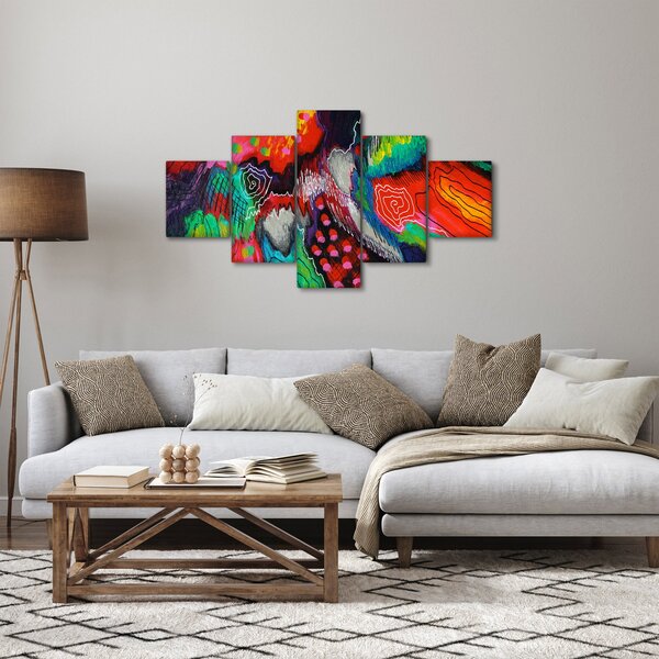 Obraz abstraktní - barvy (125x70 cm)
