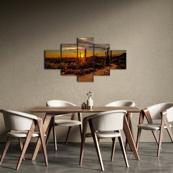 Obraz - Konec dne v arizonské poušti (125x70 cm)