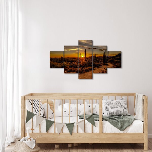 Obraz - Konec dne v arizonské poušti (125x70 cm)