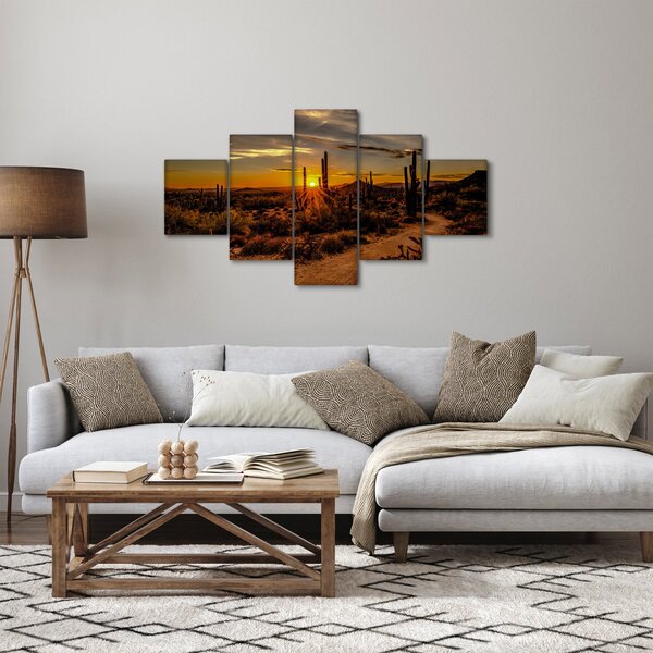 Obraz - Konec dne v arizonské poušti (125x70 cm)