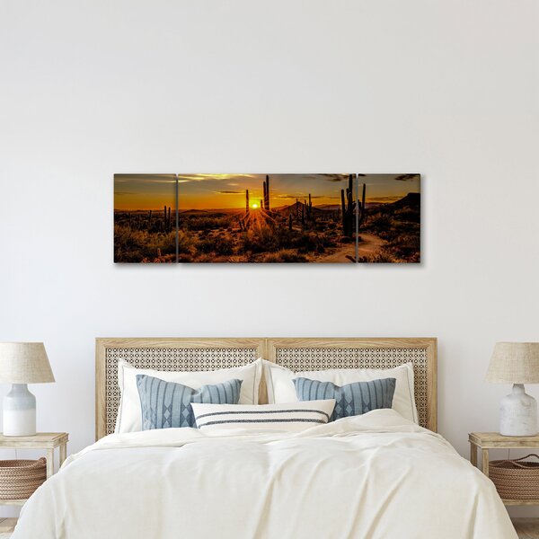 Obraz - Konec dne v arizonské poušti (170x50 cm)