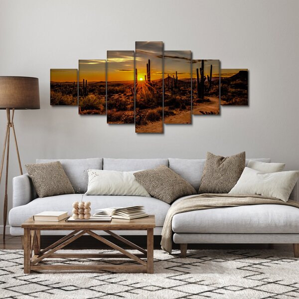 Obraz - Konec dne v arizonské poušti (210x100 cm)