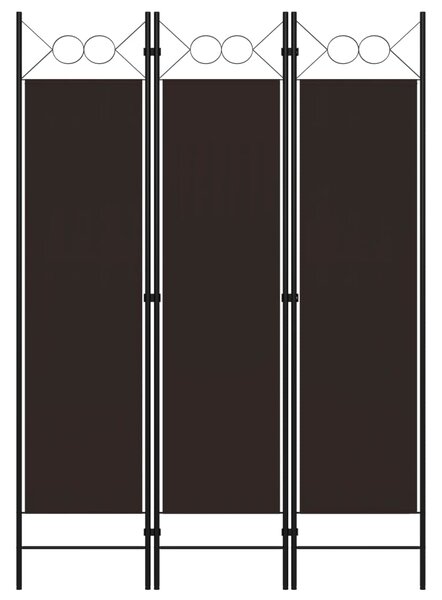 3dílný paraván hnědý 120 x 180 cm