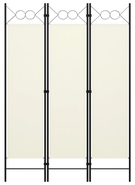 3dílný paraván krémově bílý 120 x 180 cm