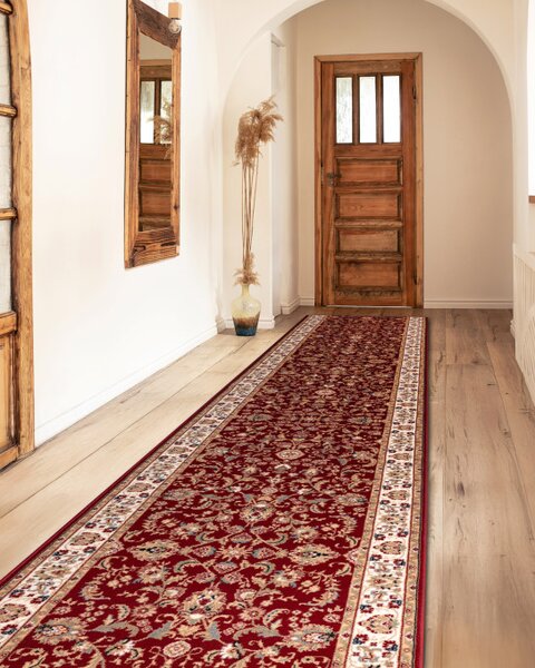 Běhoun NAIN 144 51066 Ornament / Květy, bordó / béžový