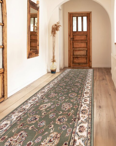 Běhoun NAIN 7338 51088 Květy, zelený / béžový