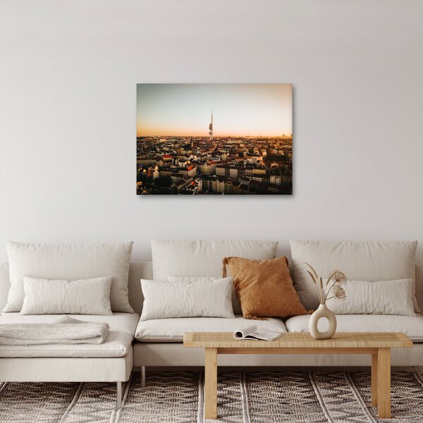 Obraz západu slunce nad Žižkovem (70x50 cm)