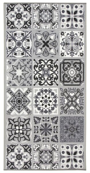Protiskluzový koberec / běhoun Patchwork šedý