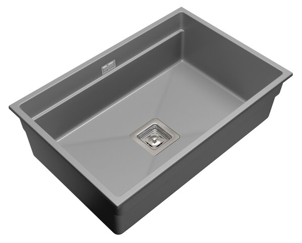Gamma Decor 7050, 1-komorový granitový dřez 700x470x220 mm, šedá, GMA-ZLE000103