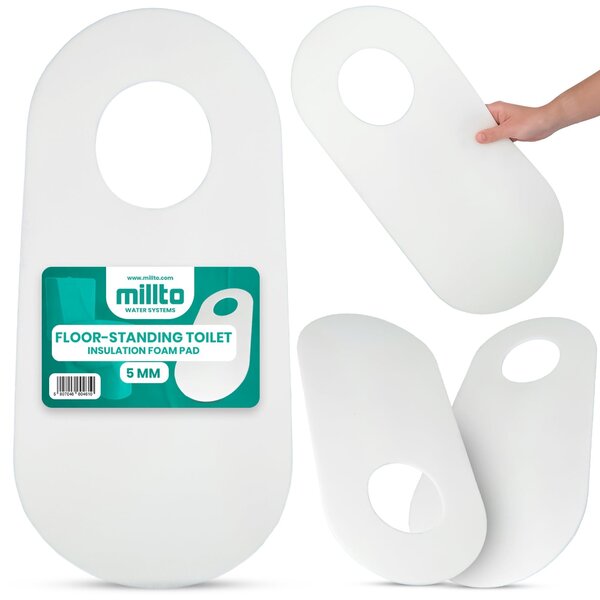 Zvuková izolace pro samostatnou toaletu a bidet, pěnová podložka, 5 mm, bílá
