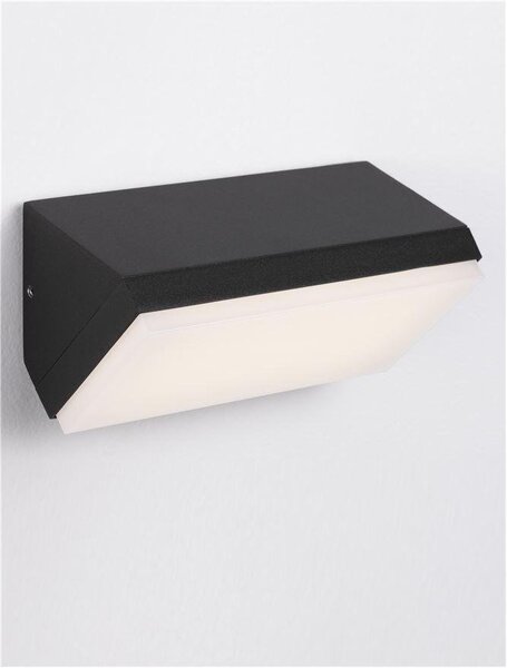 NV 9492610 Venkovní nástěnné svítidlo ZENON antracitový hliník a matný akryl LED 10W 3000K 220-240V 114st. IP65 - NOVA LUCE