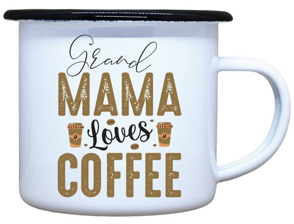 Plecháček Grand mama loves coffee Objem: 330 ml
