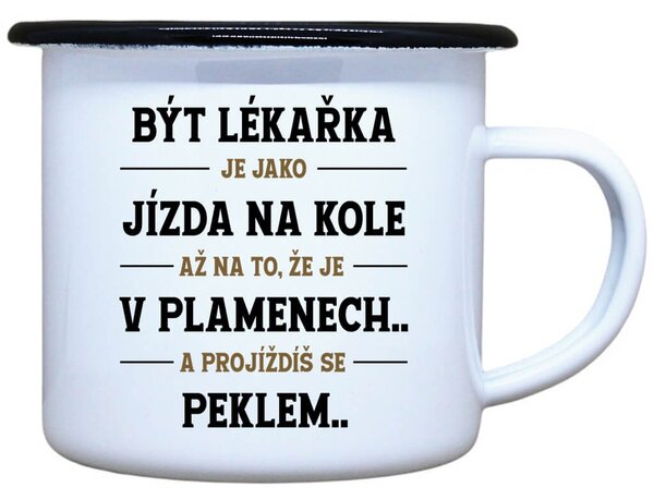 Plecháček s potiskem Být lékařka Objem: 330 ml