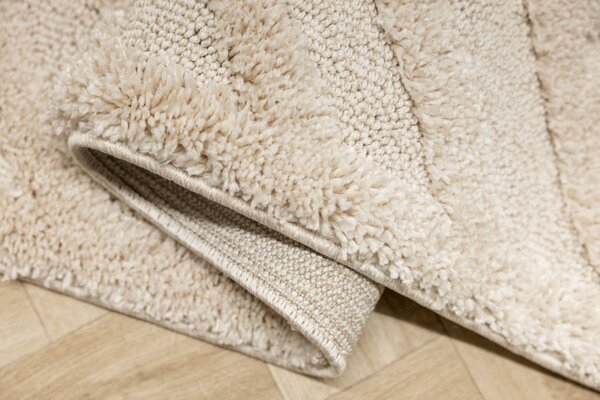 Koberec Berber 9754 s třásněmi, ivory / krémový