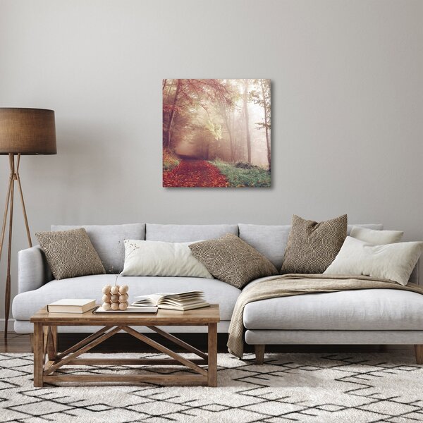 Obraz - Podzimní procházka lesem (30x30 cm)