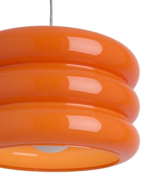 EGLO Závěsné světlo Tortora, oranžové, Ø 20 cm, sklo, E27, stmívatelný, Žlutá / oranžová, Obývací pokoj / jídelna, Sklo, Young lifestyle