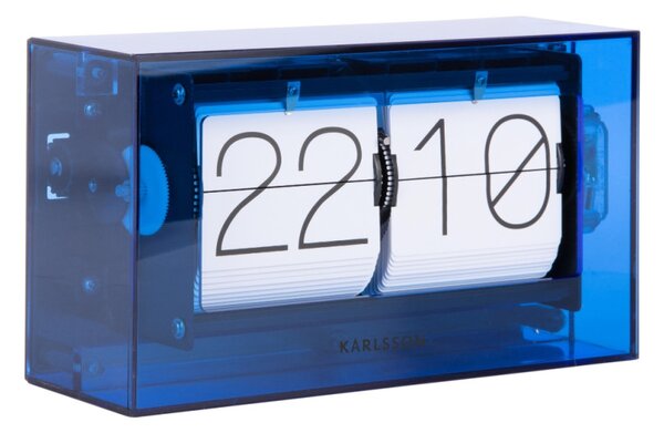 Designové nástěnné/stolní překlápěcí hodiny 5976BL Karlsson 21cm