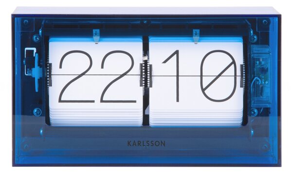 Designové nástěnné/stolní překlápěcí hodiny 5976BL Karlsson 21cm
