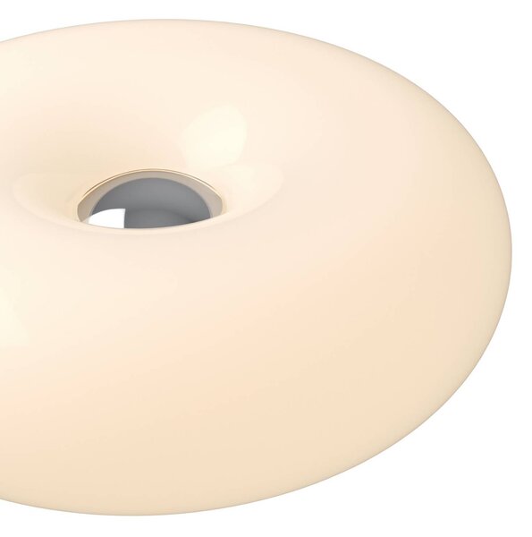 EGLO LED stolní lampa Basile, bílá, sklo, 2 700 K, stmívatelný, Bílá / opál, Obývací pokoj / jídelna, Sklo, Moderní