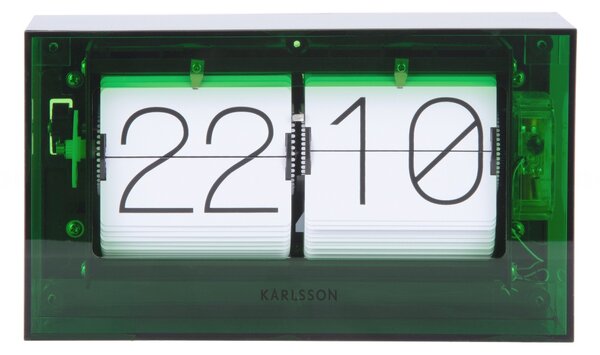 Designové nástěnné/stolní překlápěcí hodiny 5976GR Karlsson 21cm