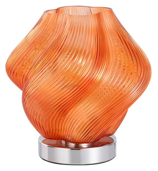 EGLO Stolní lampa Meliciano, oranžová, sklo, výška 23 cm, E27, Žlutá / oranžová, Obývací pokoj / jídelna, Sklo