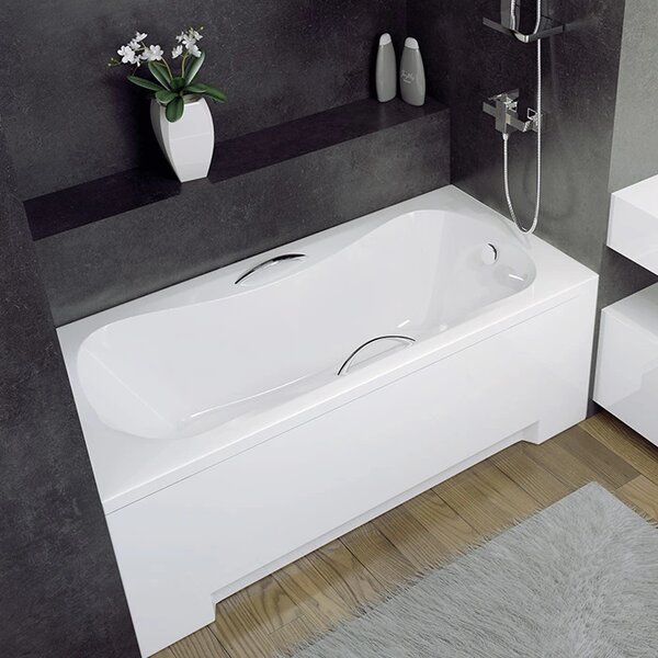 Besco Akrylátová obdélníková vana Aria Plus 130x70 (140x70, 150x70, 160x70, 170x70) Barva: Bílá, Rozměry (cm): 150x70