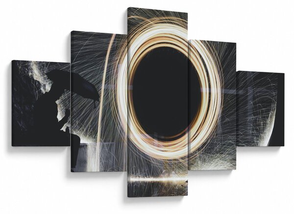 Obraz - Světelná show v dešti (125x70 cm)