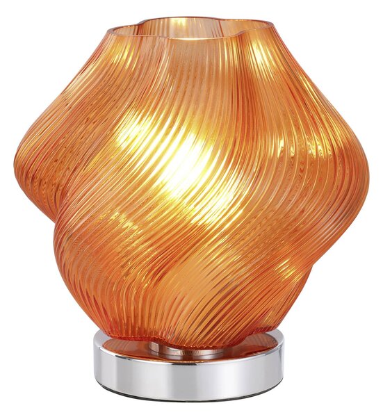 EGLO Stolní lampa Meliciano, oranžová, sklo, výška 23 cm, E27, Žlutá / oranžová, Obývací pokoj / jídelna, Sklo