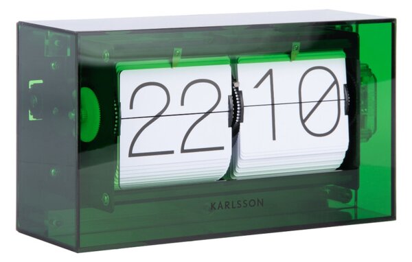 Designové nástěnné/stolní překlápěcí hodiny 5976GR Karlsson 21cm