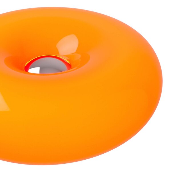 EGLO LED stolní lampa Basile, oranžová, sklo, 2 700 K, stmívatelný, Žlutá / oranžová, Obývací pokoj / jídelna, Sklo, Moderní