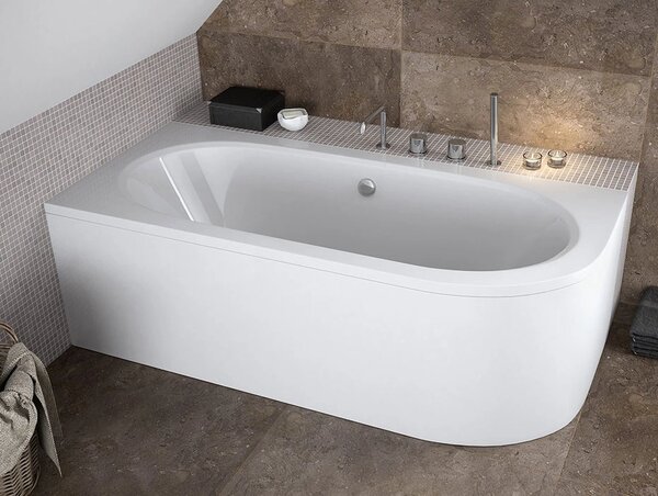 Besco Krycí panel k asymetrické vaně Avita P 150x75 (160x75, 170x75, 180x80), bílý Barva: Bílá, Rozměry (cm): 150x75